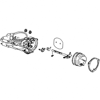 carburettor housing upper part left for Porsche 914  021129108F,