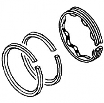 set piston rings comprising piston ring, oil scraper rings for Porsche 914-1,8  021198175A