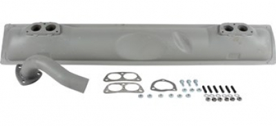 Endtopf, komplett mit 45mm Durchmesser Endrohr und Montiersatz für Porsche 914 1,7-1,8l  021251053CB