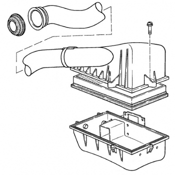 Luftfilter komplett für Porsche 944  94411001206