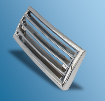 Preview: Horn grille, right, chrome, plastic, 2-hole mount for Porsche 911/912, 65-68  PCG55943250