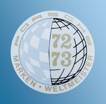 Aufkleber Marken-Weltmeister 72/73  für Porsche 911  ECK 8200/4