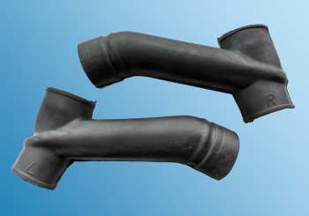 t-piece rubber flap control box heating tube set, left and right for Porsche 356 BT6 + C  64457269306,64457269406