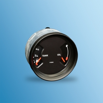 instrument cluster for Porsche 911, oil and gasoline, s/w, 74-89, new in exchange, deposit 297,50 Euro (incl. VAT.)  91164120203