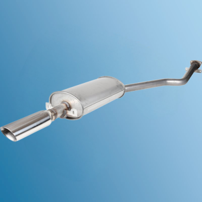 Rear muffler, stainless steel, for Porsche 924S, 86-87 / 924S, 88, engine no. from 60001, M44,10 / 944, 82-87 / 944, 88-89, automatic       94411108301, 1620606000, 92.440S, 94411104103, 94411108400