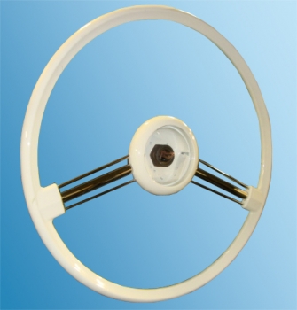 steering wheel spokes 2, diameter 400mm, beige for Porsche 356 A  64434708220