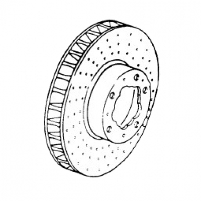 Bremsscheibe Vorderachse, rechts, für Porsche 964 Turbo 3,3L, Bj.92, Motor M30-69  96535104600