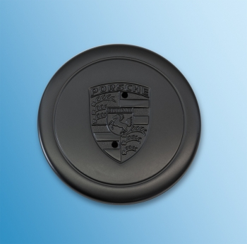 Nabendeckel schwarz, Durchmesser 71mm, mit Ring für Fuchsfelge für Porsche 914  91136103228