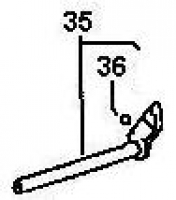 clutch pedal shaft for Porsche 911/912, 65-69 / 914 all  90142332001