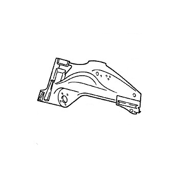 side member wheel housing right for Porsche 911, 76-89  91150101833