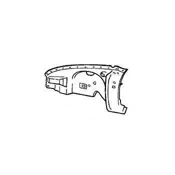 Radkasten vorne links für Porsche 911, Bj.65-68  90150103321