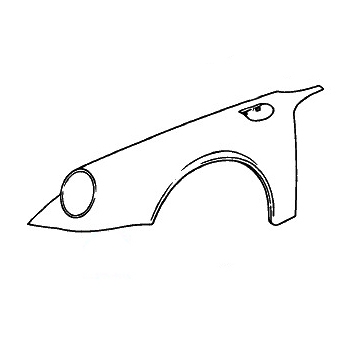 Kotflügel links für Porsche 911, Turbo, Bj. 87-89  93050303114