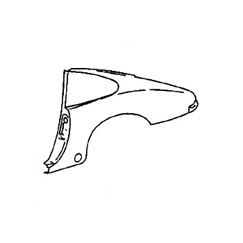 side section for Porsche 911, 65-68  90150306121