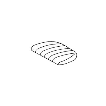 seat pad rear left blank for Porsche F model 901 transmission 65-69  90152205120