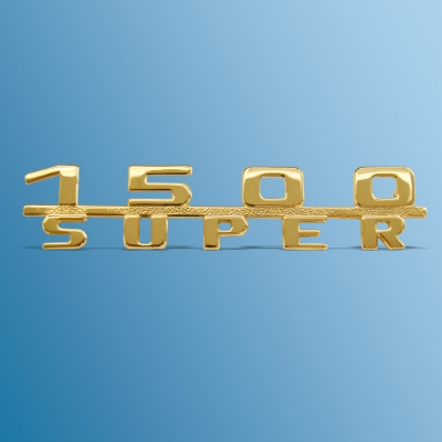 Schriftzug '1500 SUPER' vergoldet für Porsche 356A       54058302, 64455931116