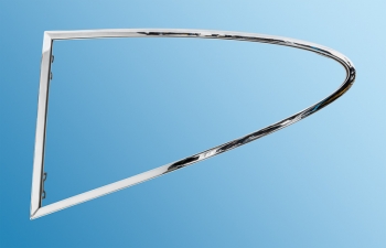 Seitenscheibenrahmen chrom links für Porsche 911/912, Bj.65-77, überholt, neu verchromt im Tausch,  Kaution 297,50 Euro (inkl. MwSt.)  90154301525,90154301520