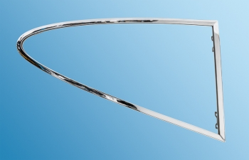 Seitenscheibenrahmen chrom rechts für Porsche 911/912, Bj.65-77, überholt, neu verchromt im Tausch,  Kaution 297,50 Euro (inkl. MwSt.)  90154301625,90154301620