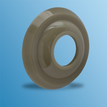 rosette window crank / door handle grey, large diameter for Porsche 356 preA + AT1, 50-57  64455289101,64455289100