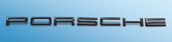 Schriftzug Porsche, Schwarz, für Porsche 911, Bj.72-73  91155903100