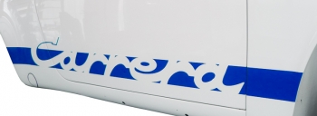 Schriftzug Carrera, blau, 4-teiliger Satz für Porsche 911  91155903400