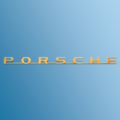 Schriftzug 'Porsche' vergoldet, 5 Pins, 200 mm, Speedster + alle 356A  64455930100