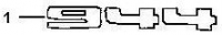 Schriftzug schwarz für Porsche 944 bis Bj.89  94455919300
