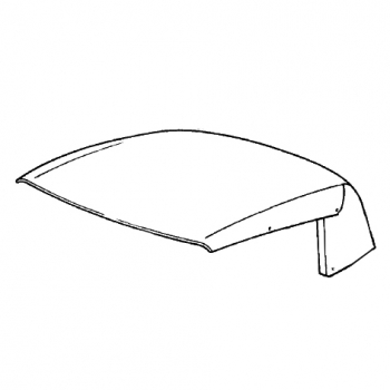convertible top covering roof upper black for Porsche 911, 82-85  91156105100