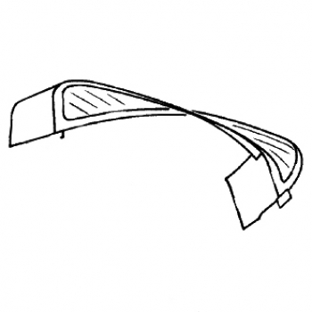 rear window with cover for Porsche 911, 86-89  91156105365