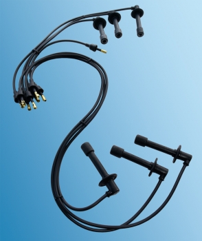 Satz Zündkerzenleitungen, komplett mit Zündkerzenstecker, original Beru, für Porsche 914  91160906100