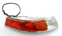 Blinkleuchte rechts, Gehäuse Metall, Glas EU, Rand silber für Porsche 911/912     90163140203