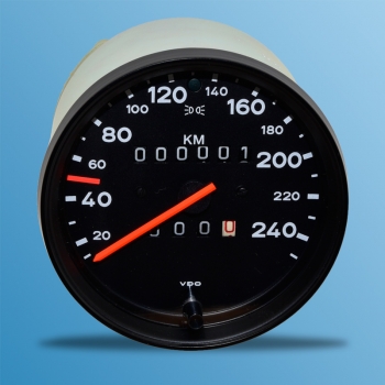 Tacho elektrisch bis 240 km/h für Porsche 911, Bj. 76-83, neu im Tausch, Kaution 416,50 Euro (inkl. Mwst)  91164151601