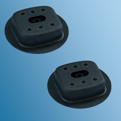 Satz Sitzschienenträger vorn links und rechts, Satzpreis (2 Stück), für Porsche 356 BT6/C  64450157006,64450157006,64450153906,64450154006