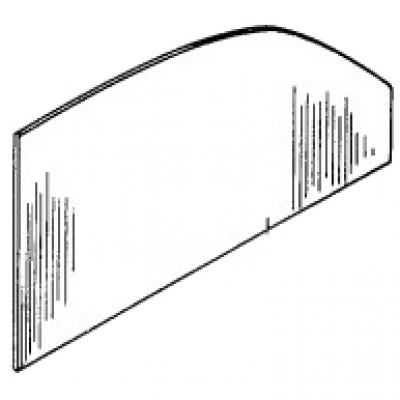 Door window glass for Porsche 356 preA/A, Coupe  64454210100