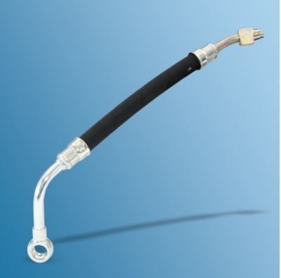 Ölschlauch rechts, kurz, mit Öldruckdose (riemenseitig), für Porsche 911, Bj.74-83       90110734801