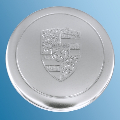 Nabendeckel silber lackiert, Durchmesser 66mm, mit 3-Klammer-Befestigung für Fuchsfelge für Porsche 911  90136103200