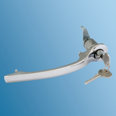 Türaussengriff links, schmale Ausführung, mit Schließzylinder für Porsche 911/912, Bj. 65-67       90153106120B, 90153106120, 53106120B02, 5310612002, 1687100970