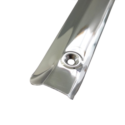Teppichleiste, Edelstahl poliert, original Optik, für Porsche 911/912, Bj.65-67       90155141900, 90155141950