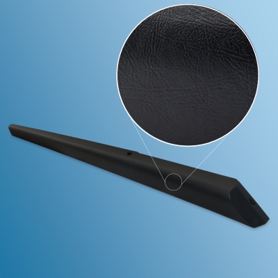 Cover strip, leather, black, left, without hole for mirror adjuster, for Porsche 911/912 Coupé/Targa, 68-75 - New production    90155508300