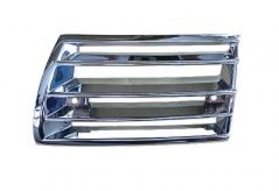 Hupengitter 911 links, chrom, Kunststoff, für Porsche 911, Bj.69-72      90155943127A