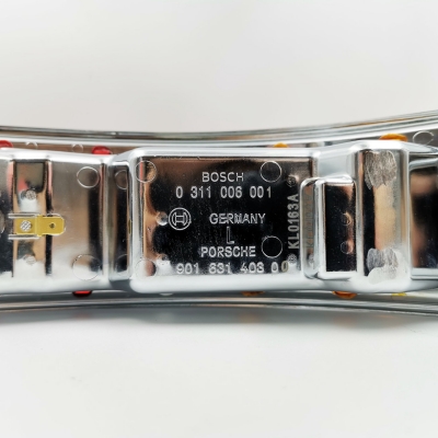 Preview: Heckleuchte, links, EU, für Porsche 911/912 Bj.65-68, original Produktion, Bosch, Gehäuse Metall     90163140300