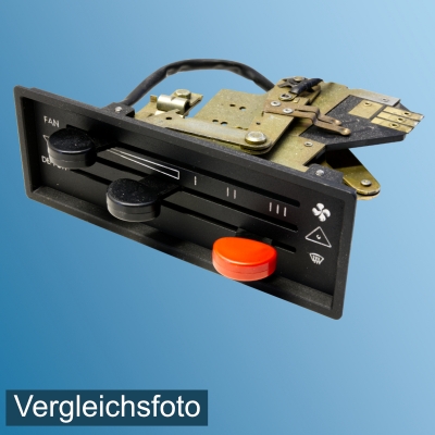 Preview: Heizungs-Bedienschalter für Porsche 911, Bj.74-76, mit 3 Schieber, Neues Vorderteil (siehe Bilder)  91161311102