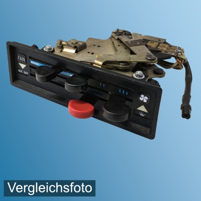 Preview: Heizungs-Bedienschalter für Porsche 911, Bj.77-89, mit 4 Schieber, Neues Vorderteil (siehe Bilder)  91161311110