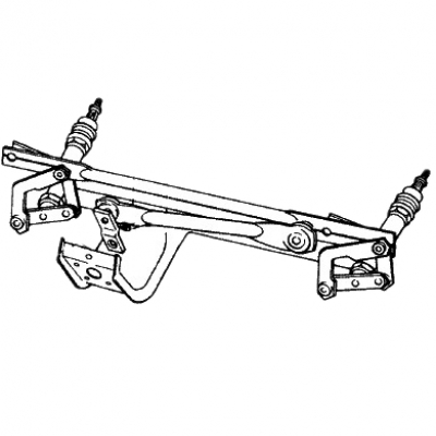 Scheibenwischeranlage Kurbeltrieb ohne Motor  für Porsche 914  91462801120