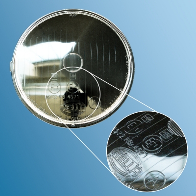 Zusatzscheinwerferglas weiß, Fern, EU H3 + H1 für Porsche 914  91463192210,101289