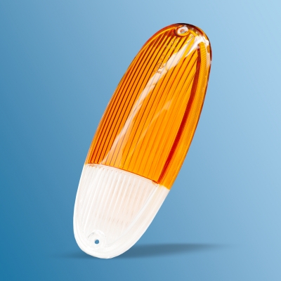 Lichtscheibe orange/weiss für Porsche 914  91463193710,1695451400