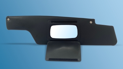 Sonnenblende schwarz, rechts, mit Spiegel, Stück für Porsche 914  91473104412