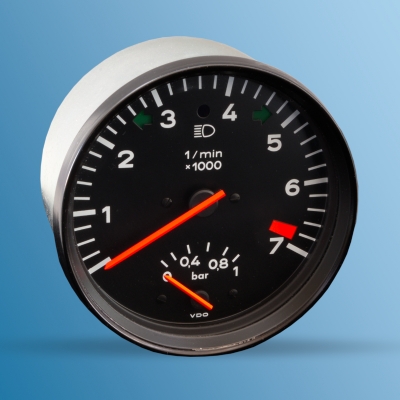 tachometer Porsche 911 Turbo, with boost pressure gauge  93064130201