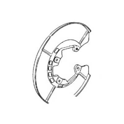 Bremsschutzblech hinten für Porsche 924S / 944, Bj.85-91 / 968 / 964       96435280101, 96435280100