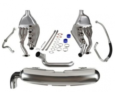 Sportauspuffset für Porsche 911, 3,2L, Bj.83-89, komplett einbaufertig, ohne Veränderung der Motorabdeckbleche      ECK 2-92.299S