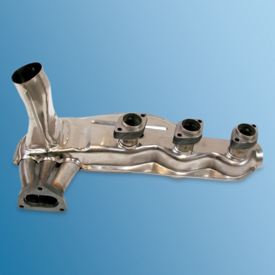 Wärmetauscher, Edelstahl, für Porsche 911 Turbo, 3,3l, Bj. 84-89   ECK2027, 1623104000, 91.104S, 93021103301